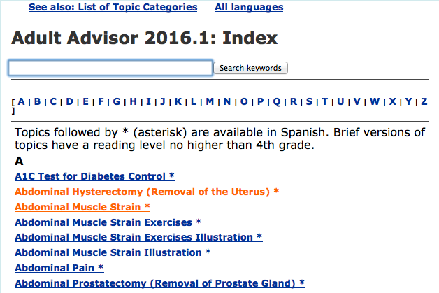 relay clinical index